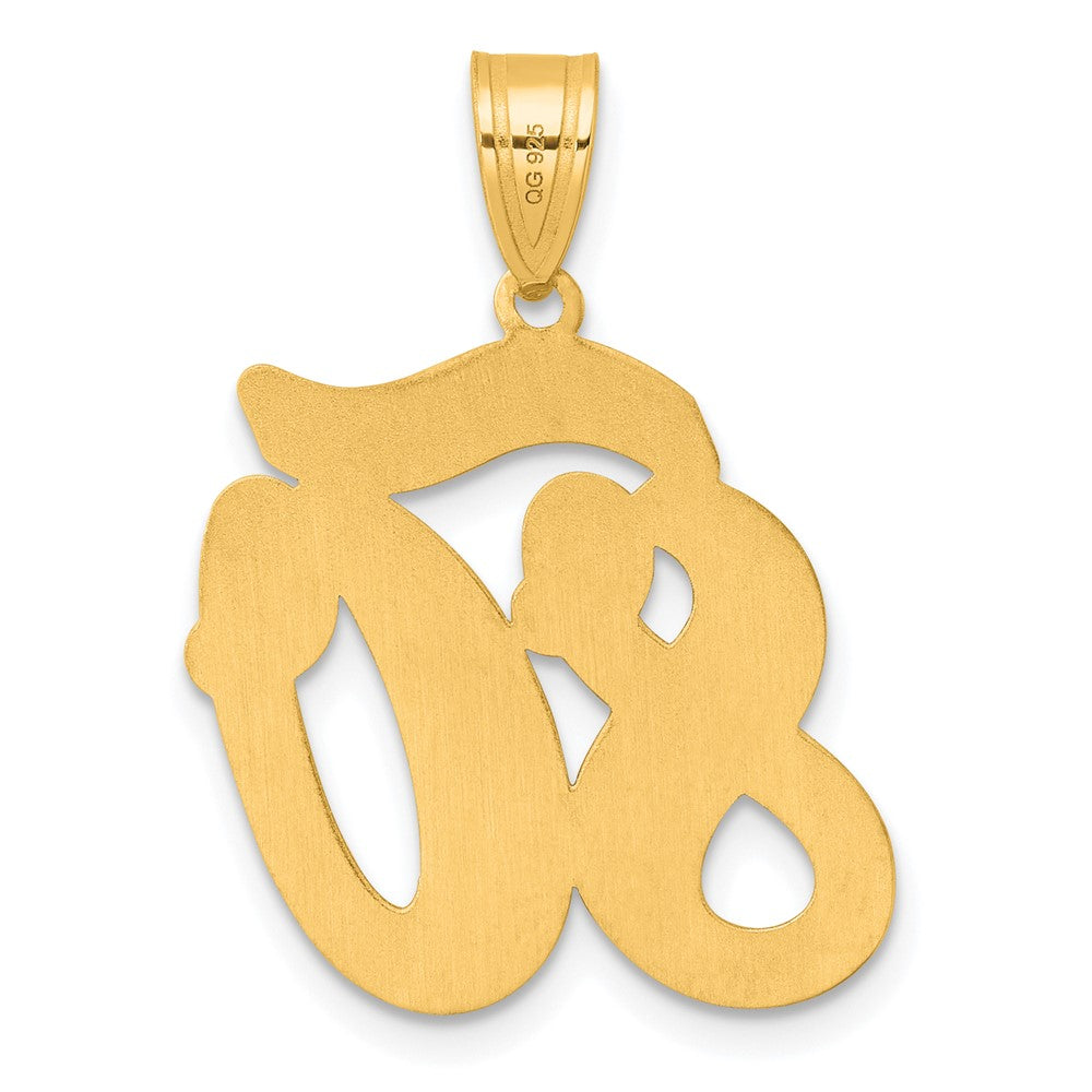 14K Gelbgold Anhänger mit Schriftzug „Nummer 80" und gebürstetem Rand