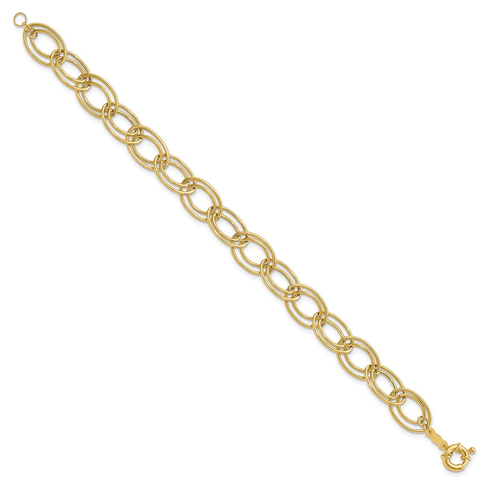 7.5 Zoll 14K Fantasie Oval Glieder Armband
