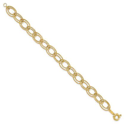 7.5 Zoll 14K Fantasie Oval Glieder Armband