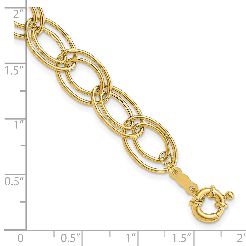 7.5 Zoll 14K Fantasie Oval Glieder Armband