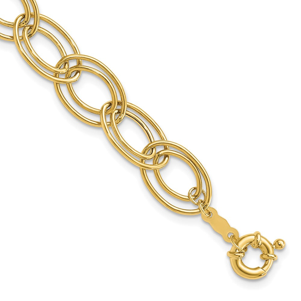 7.5 Zoll 14K Fantasie Oval Glieder Armband