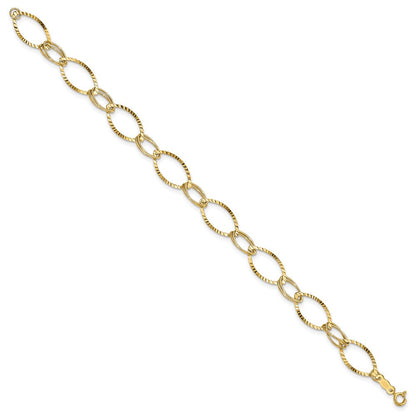 7.25 Zoll 14K Fantasieglieder Armband