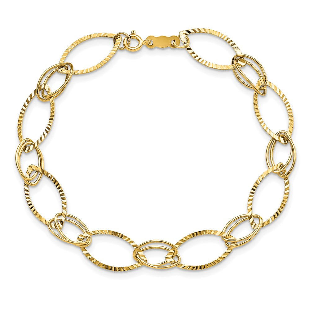 7.25 Zoll 14K Fantasieglieder Armband