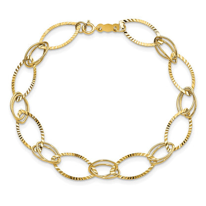 7.25 Zoll 14K Fantasieglieder Armband