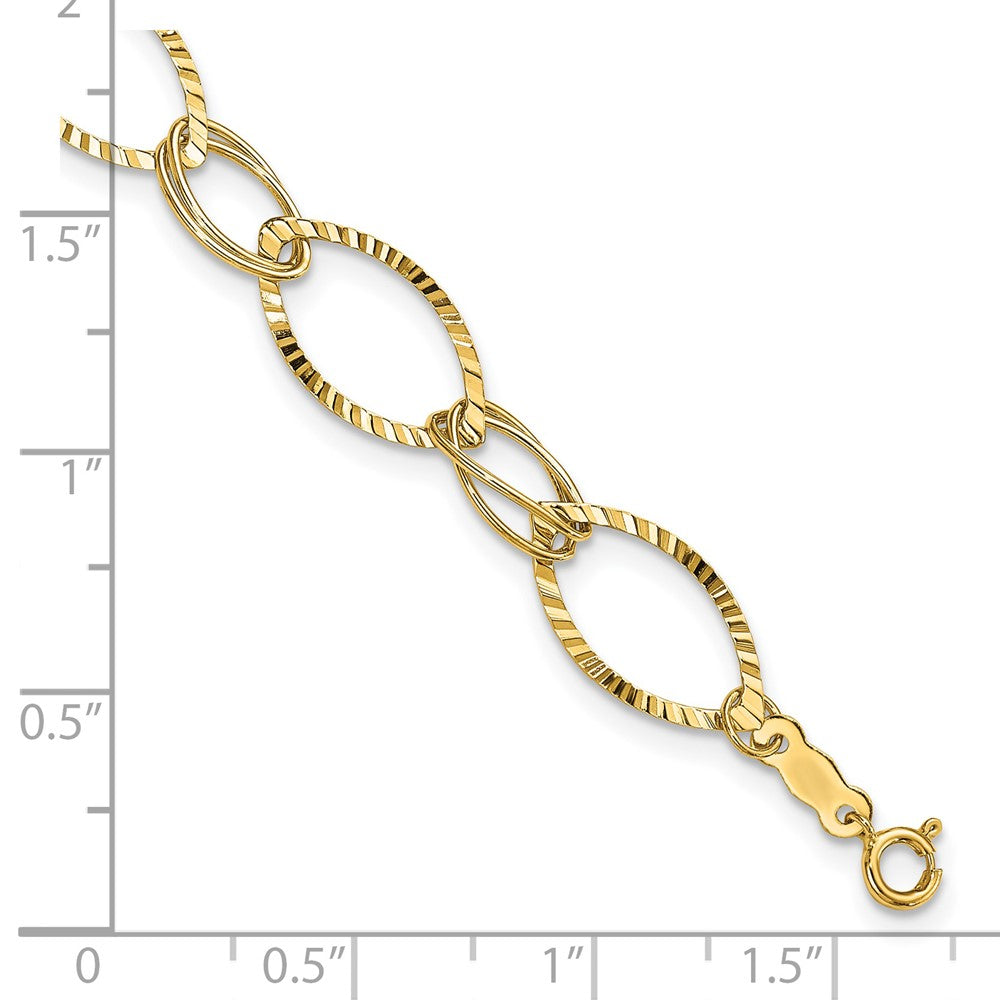 7.25 Zoll 14K Fantasieglieder Armband