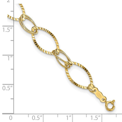 7.25 Zoll 14K Fantasieglieder Armband