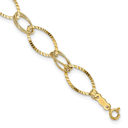 7.25 Zoll 14K Fantasieglieder Armband