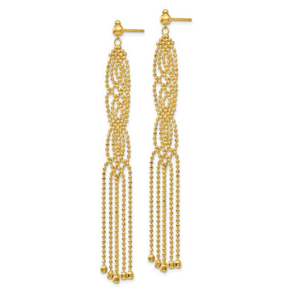 14K Gelbgold Gekugelt Ohrringe