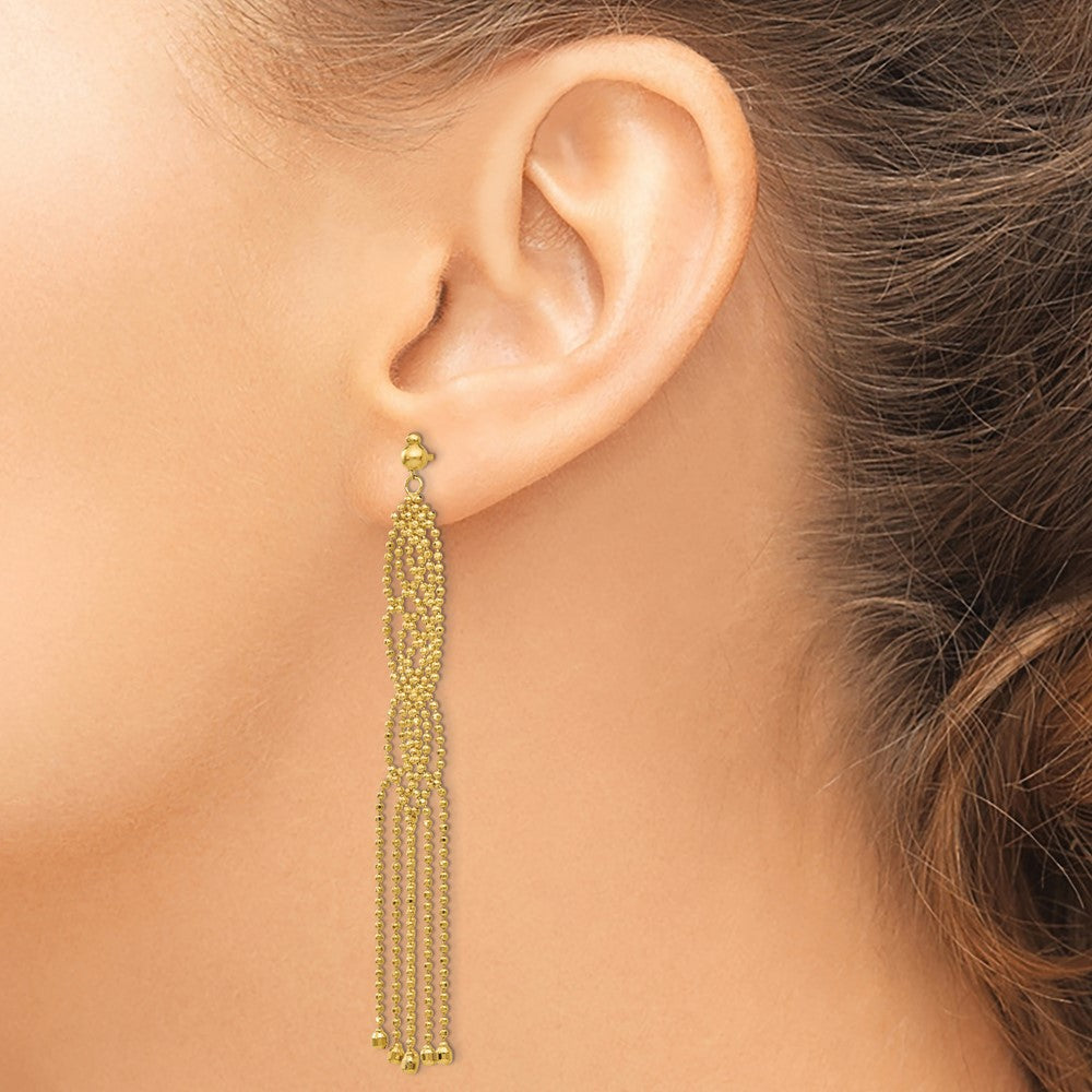 14K Gelbgold Gekugelt Ohrringe