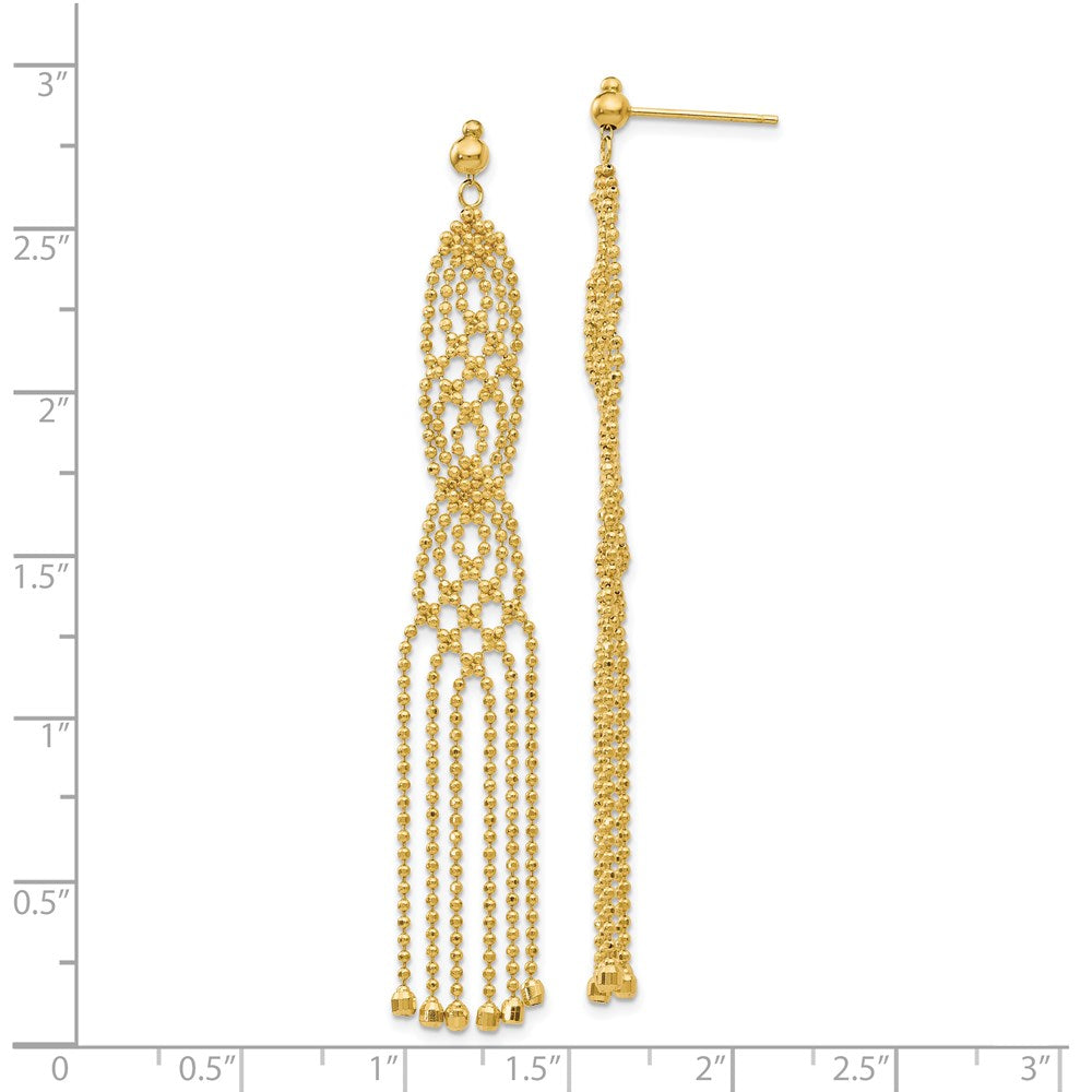 14K Gelbgold Gekugelt Ohrringe