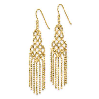 14K Gelbgold Perle Kette Ohrringe