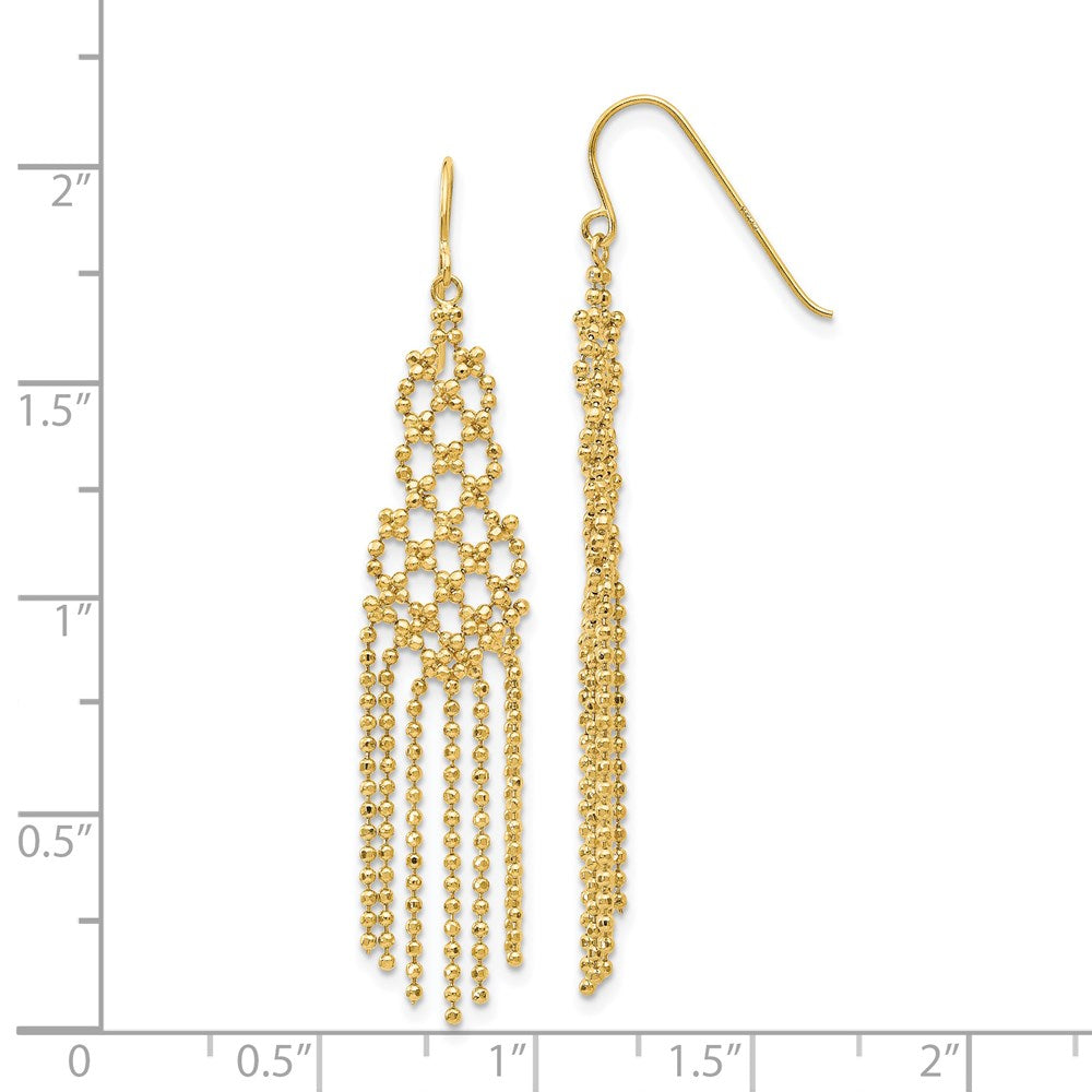 14K Gelbgold Perle Kette Ohrringe
