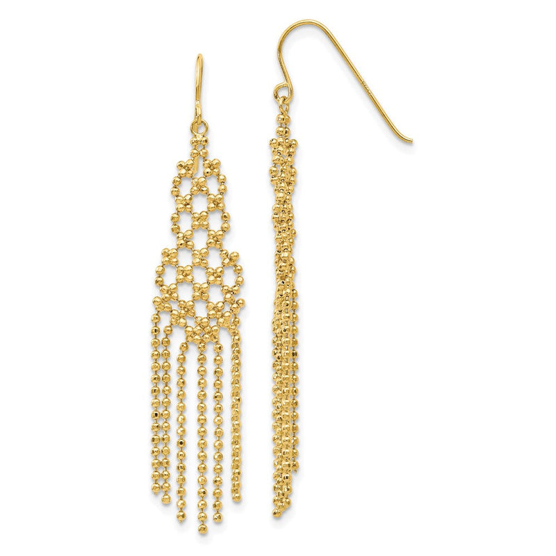 14K Gelbgold Perle Kette Ohrringe