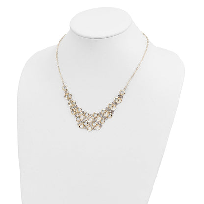 14K Bicolor Verstellbar Kreis Halskette