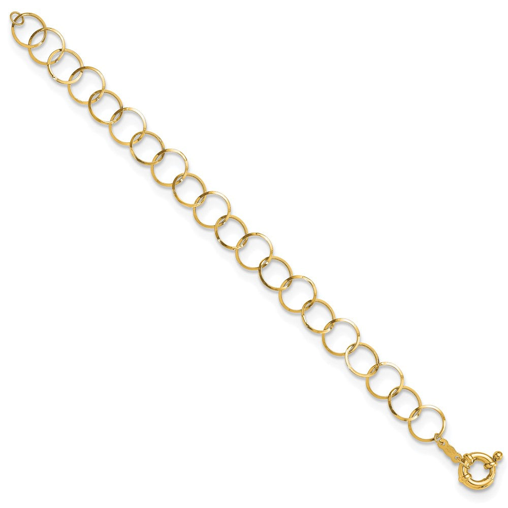 7.5 Zoll 14K Kreis Gliederarmband
