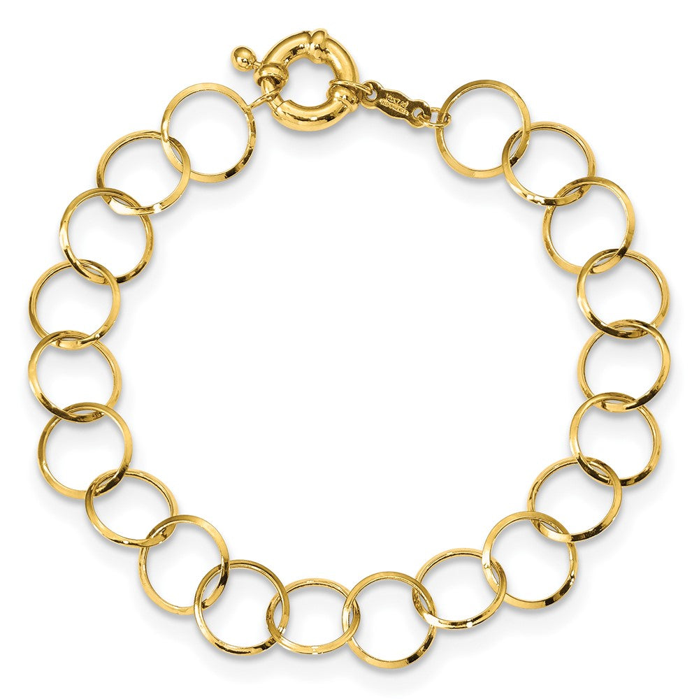 7.5 Zoll 14K Kreis Gliederarmband