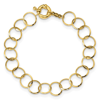 7.5 Zoll 14K Kreis Gliederarmband