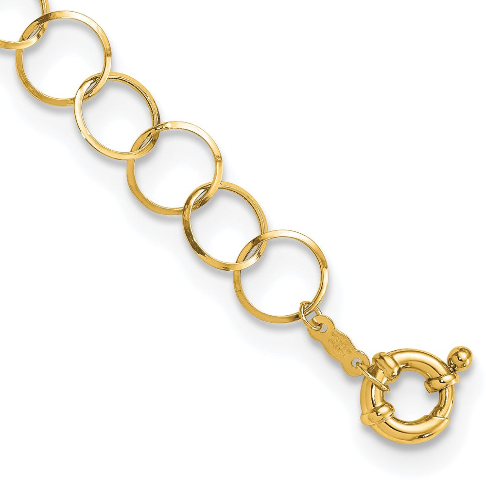 7.5 Zoll 14K Kreis Gliederarmband