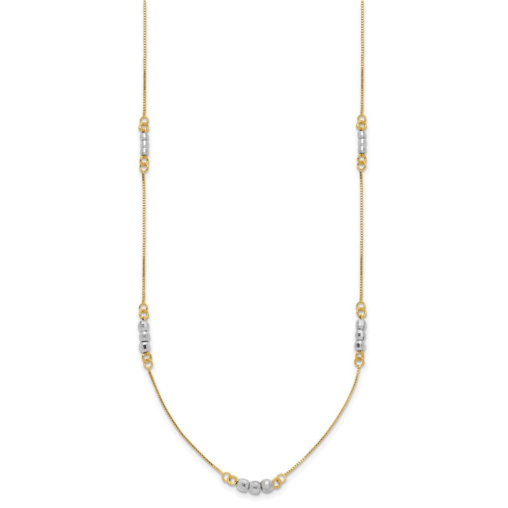 14K Bicolor Mirror Gekugelt Halskette