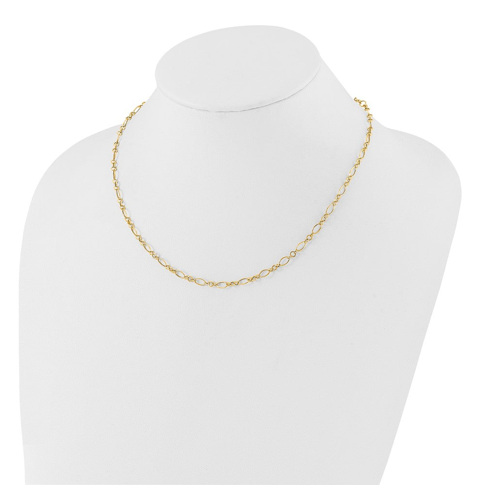 14K Gelbgold Oval Glieder Halskette