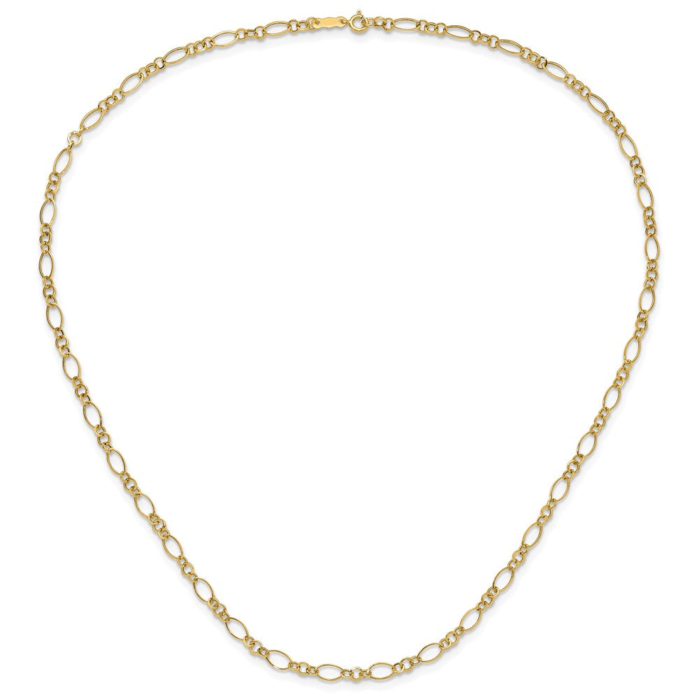 14K Gelbgold Oval Glieder Halskette