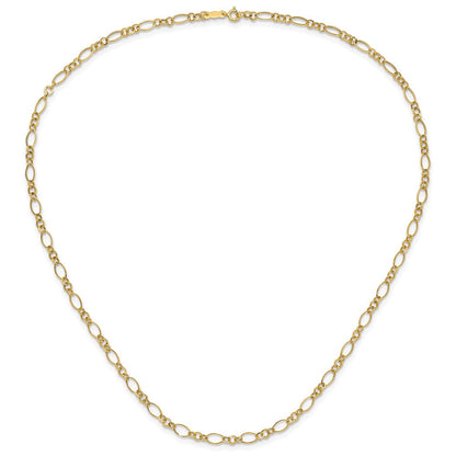 14K Gelbgold Oval Glieder Halskette