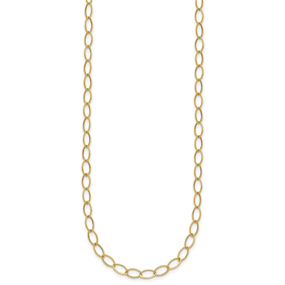 14K Gelbgold Oval Glieder Halskette