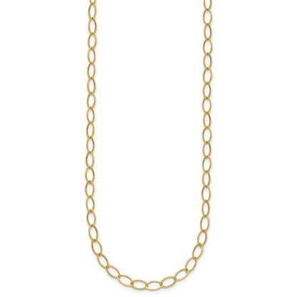14K Gelbgold Oval Glieder Halskette
