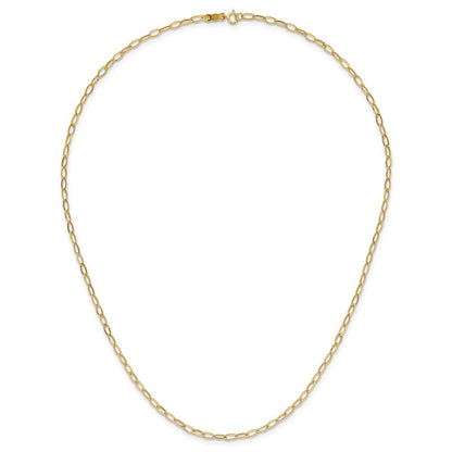 14K Gelbgold Oval Glieder Halskette