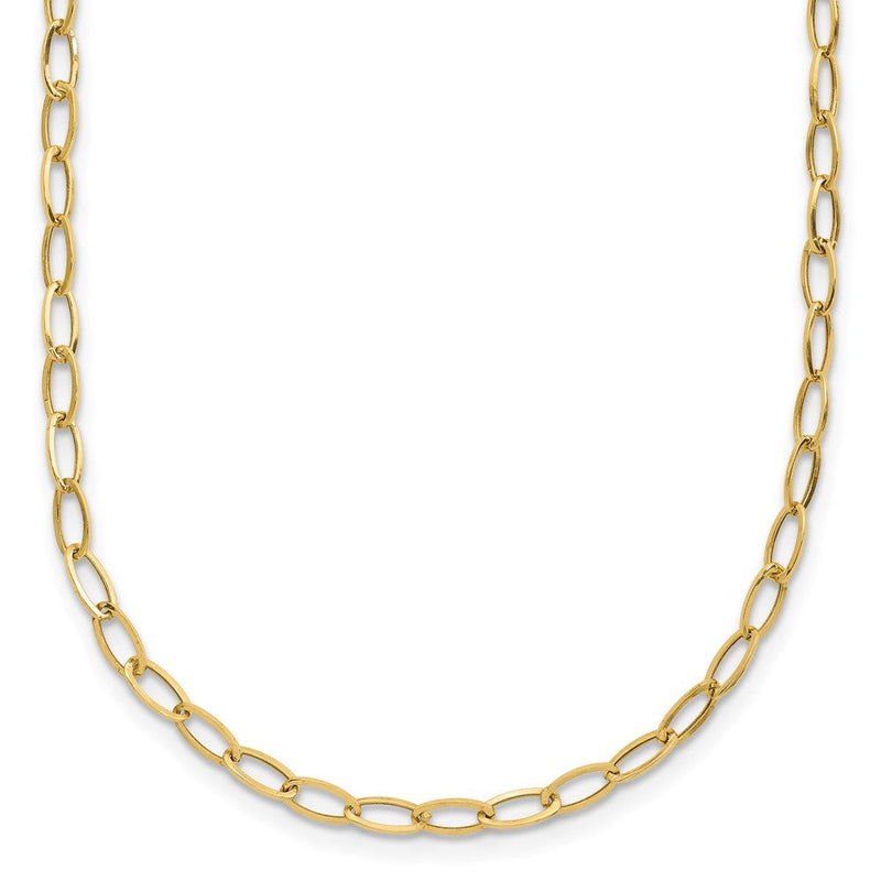 14K Gelbgold Oval Glieder Halskette