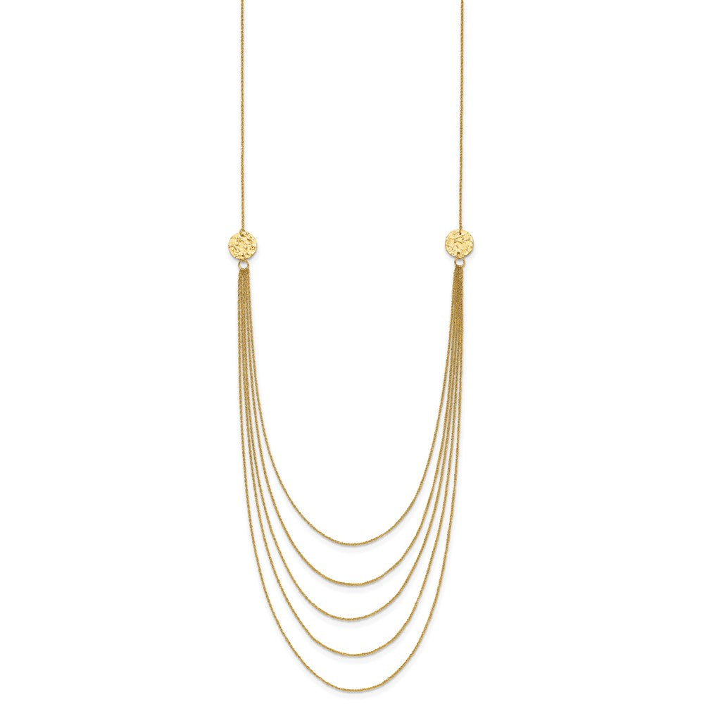 14K Gelbgold Five Strang Halskette