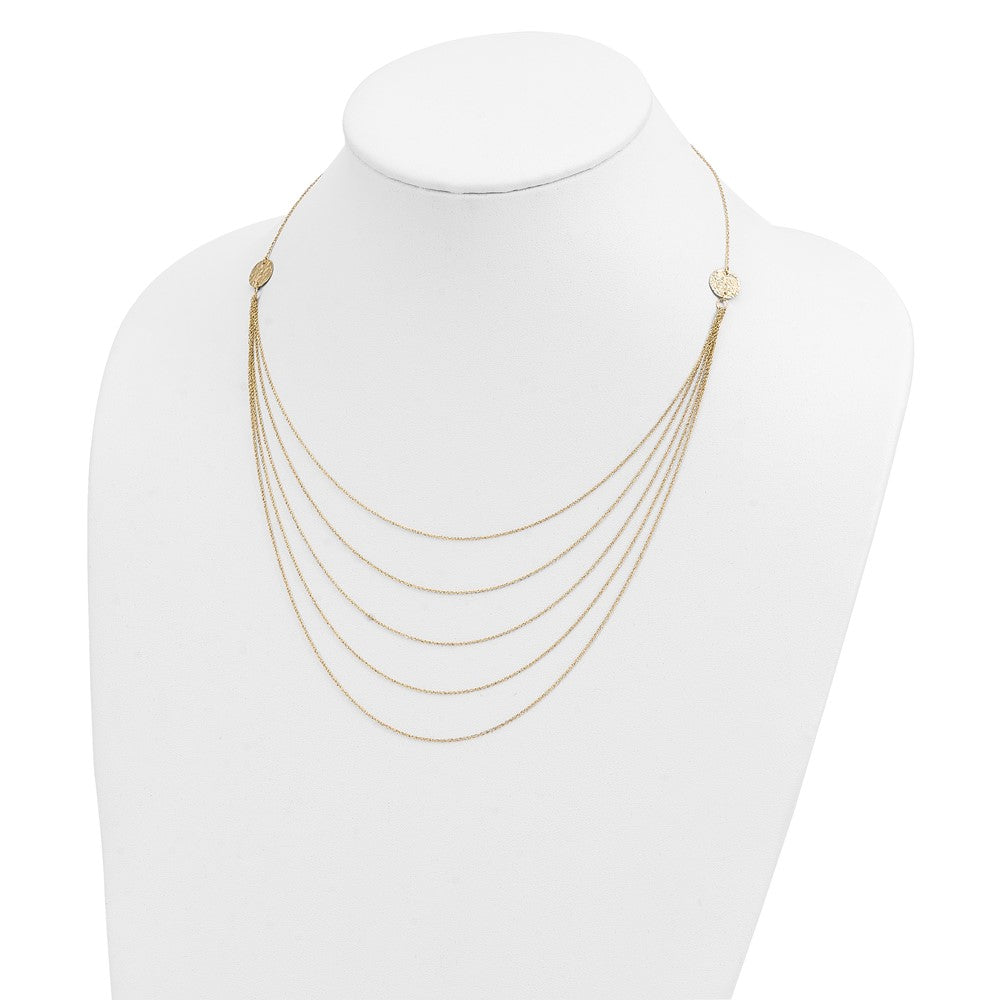 14K Gelbgold Five Strang Halskette