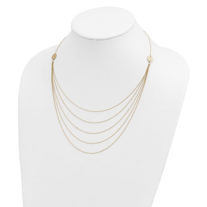14K Gelbgold Five Strang Halskette