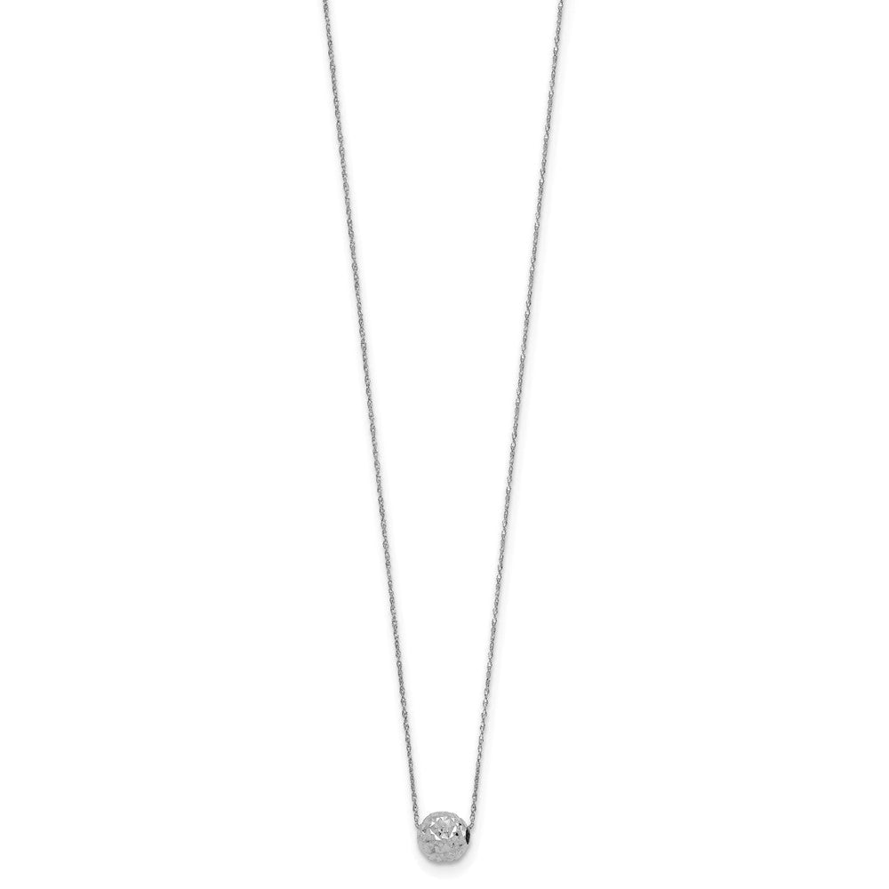 14K Weißgold Perle 18 Zoll Halskette