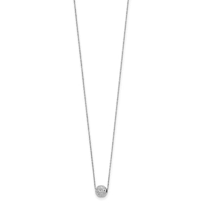 14K Weißgold Perle 18 Zoll Halskette
