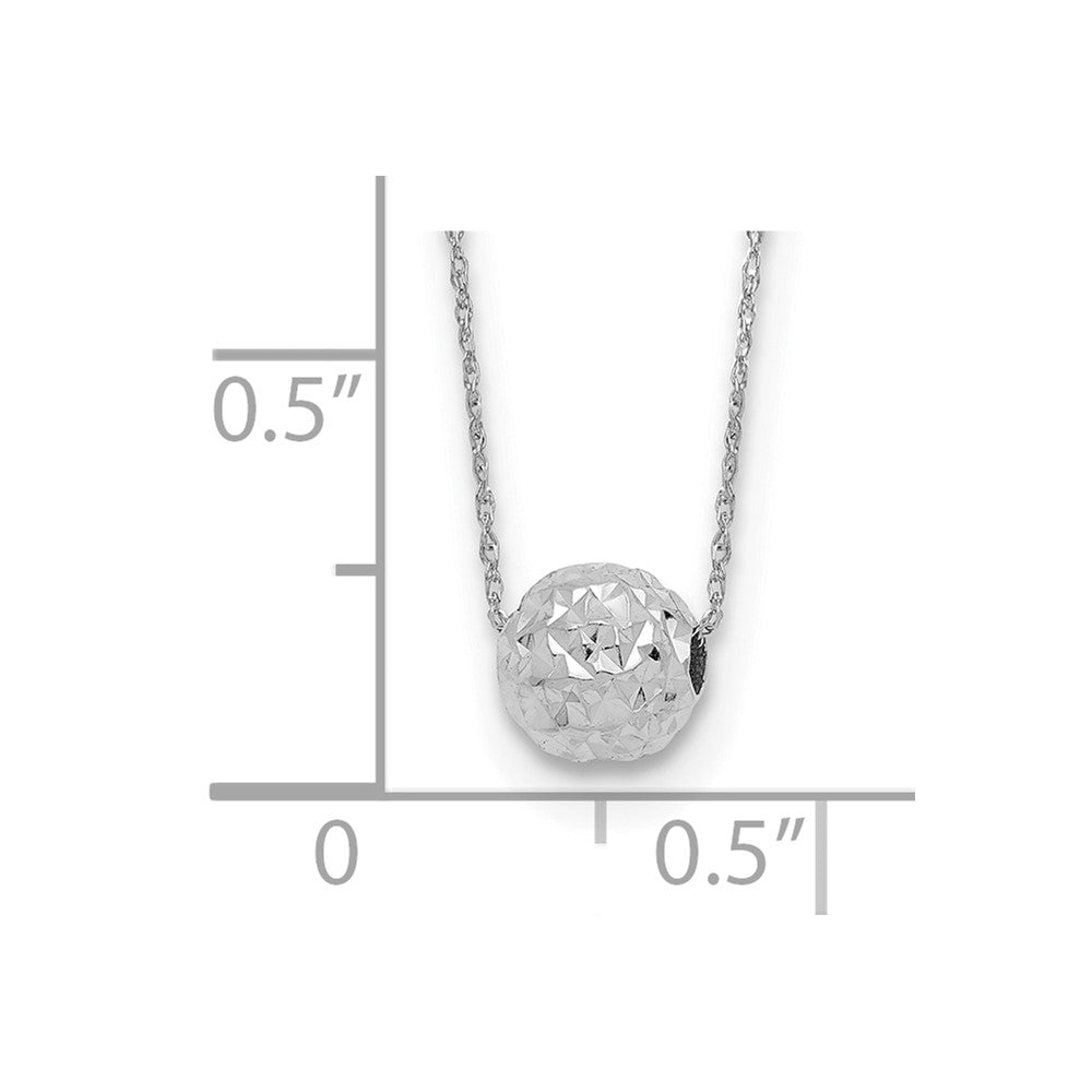14K Weißgold Perle 18 Zoll Halskette