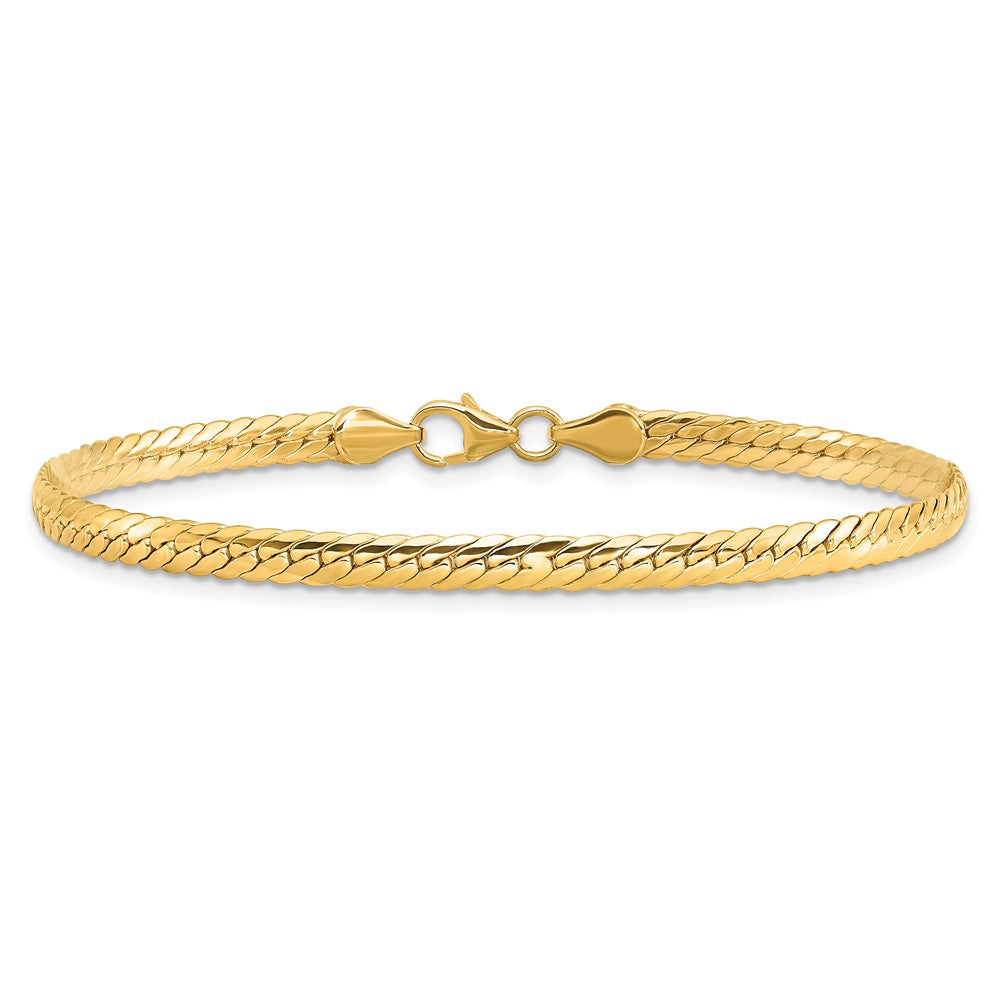 14K Gelbgold Poliert Fantasieglieder Gliederarmband