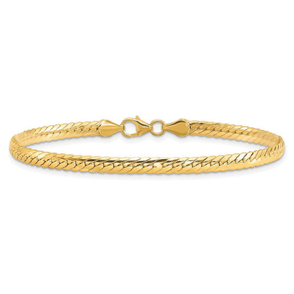 14K Gelbgold Poliert Fantasieglieder Gliederarmband