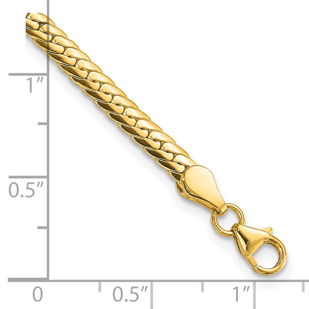 14K Gelbgold Poliert Fantasieglieder Gliederarmband