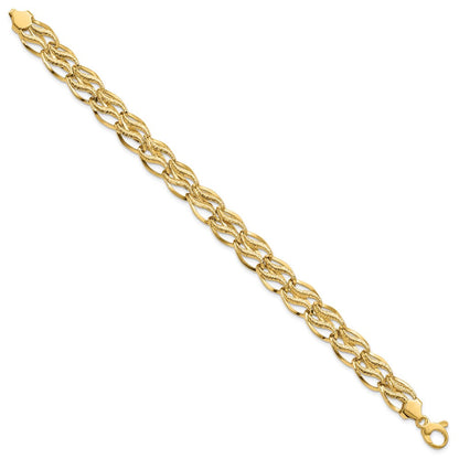 14K Gelbgold 8 Zoll Fantasieglieder Armband