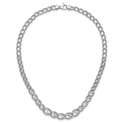 14K Weißgold Diamantiert Halskette