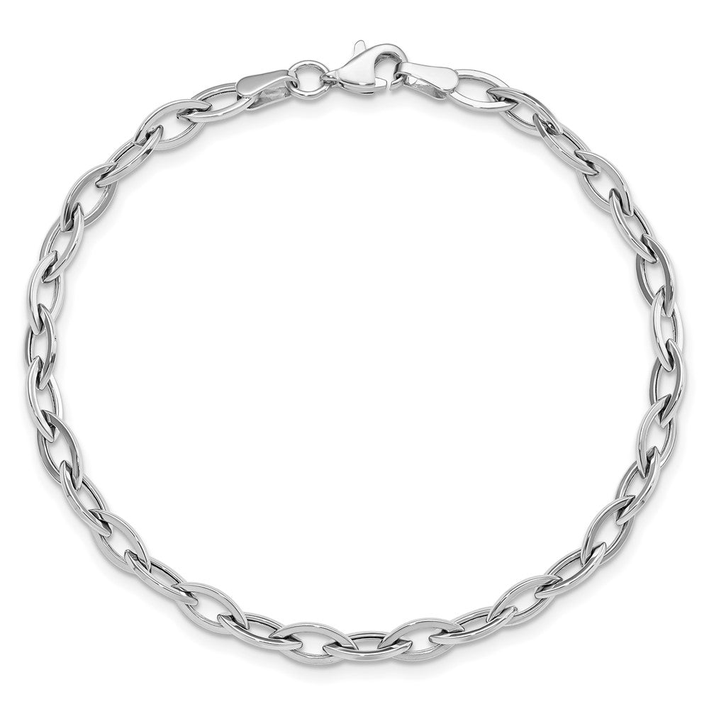 14K Weißgold Poliert Gliederarmband