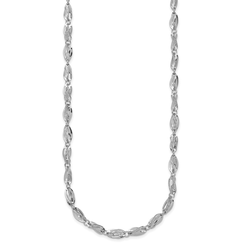 14K Weißgold Fantasieglieder Halskette