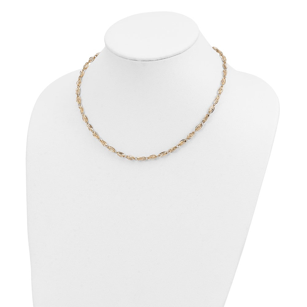 14K Gelbgold Fantasieglieder Halskette