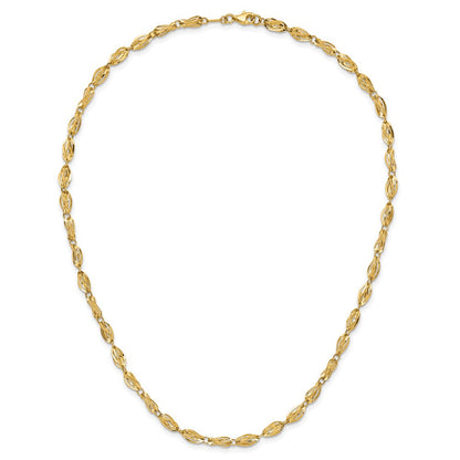 14K Gelbgold Fantasieglieder Halskette