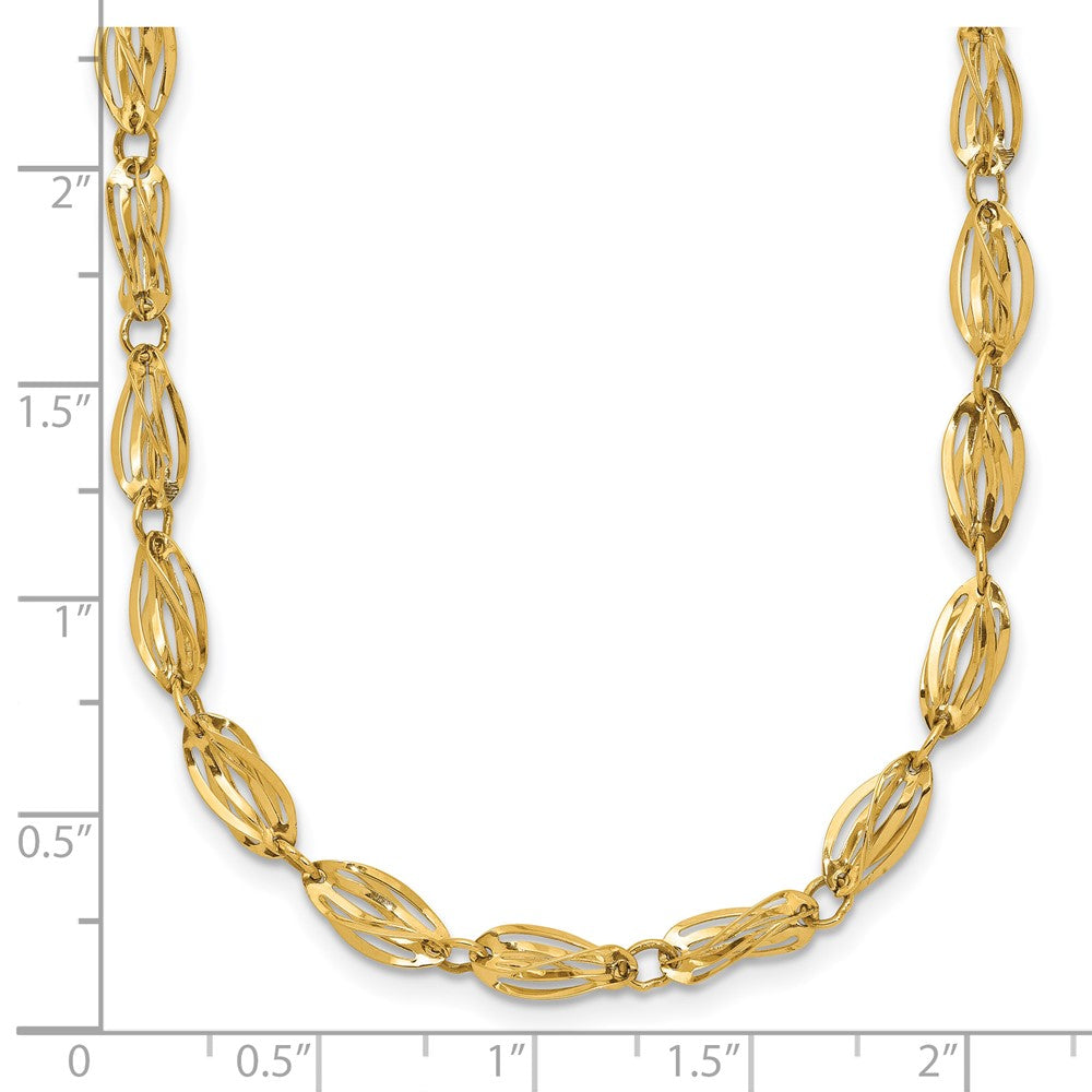 14K Gelbgold Fantasieglieder Halskette