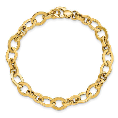 7.75 Zoll 14K Poliert Fantasieglieder Armband