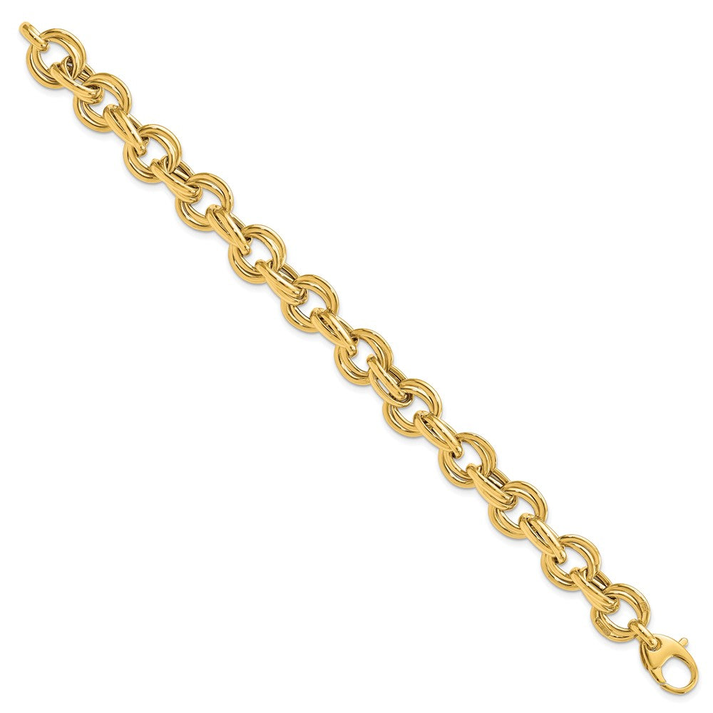 8 Zoll 14K Poliert Fantasieglieder Armband