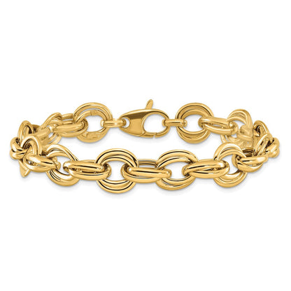 8 Zoll 14K Poliert Fantasieglieder Armband