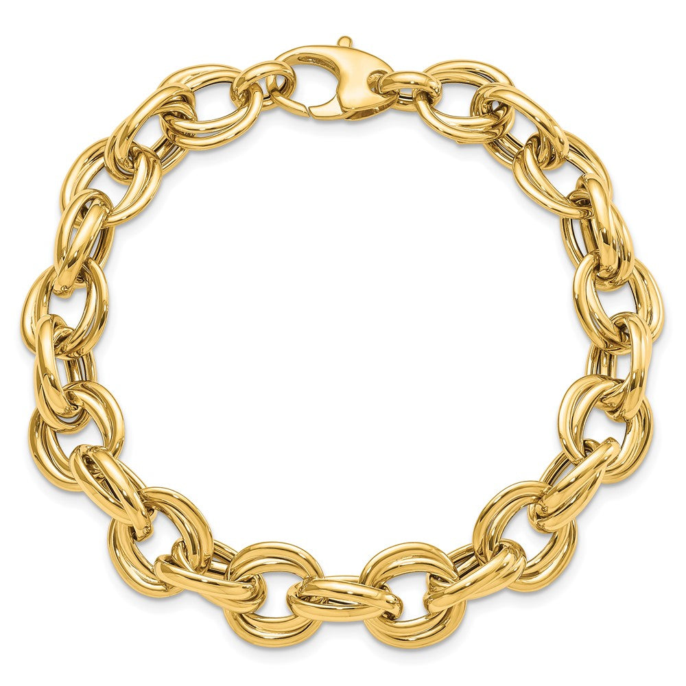 8 Zoll 14K Poliert Fantasieglieder Armband